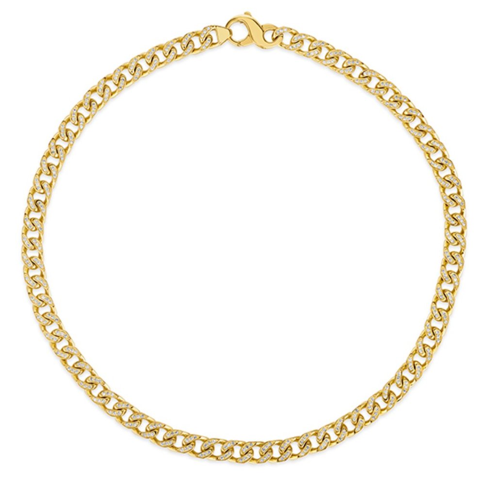 4.00 Carat Natural Diamond Cuban Link Necklace 14K Yellow Gold 18'' 34 Gram